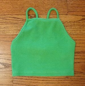 TOPSHOP Ribbed Crop Tank Top